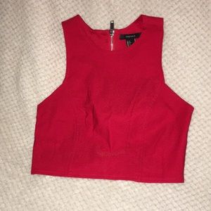 Red crop top